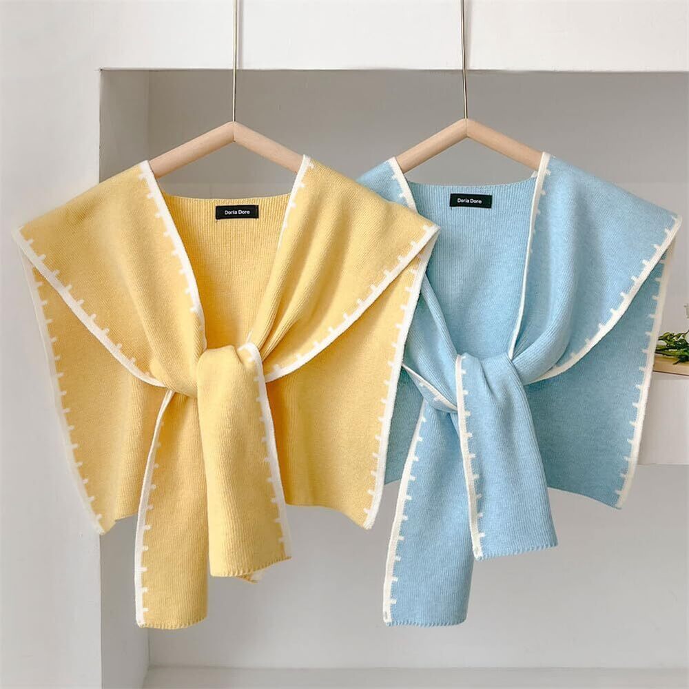 7246 Knitted Shawl Wraps For Women Chic Sweater Cardigan Cashmere Scarf - Picture 4 of 9
